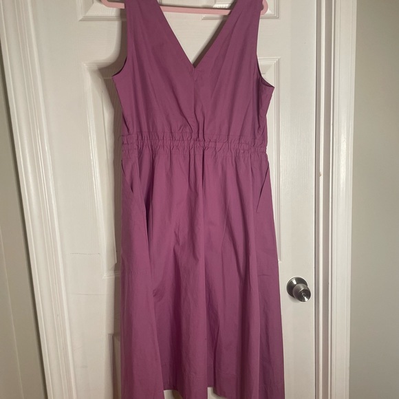 New GAP Tie-Waist Midi Dress in Purple Clover Size Large - Picture 10 of 12